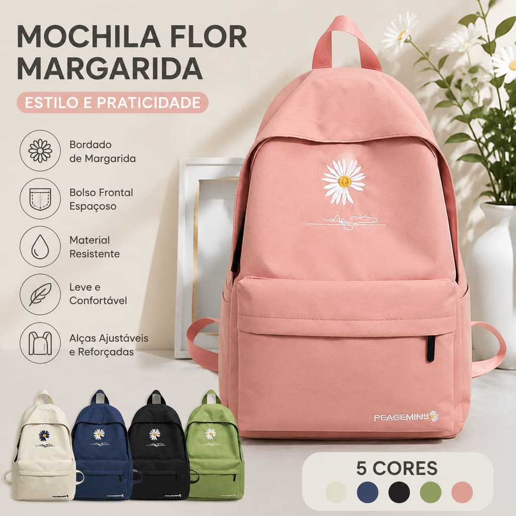Mochila Escolar Universitária De Viagem Bolsa De Nylon À Prova D’água Com Vários Bolsos De Grande Capacidade