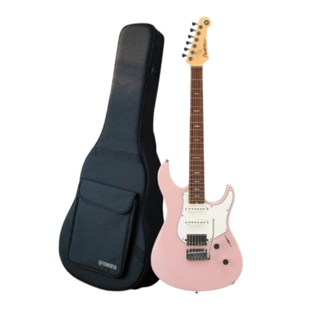 Guitarra Yamaha Pacifica PACS+12 HSS Ash Pink Escala Escura Escudo Branco Guitarra Elétrica