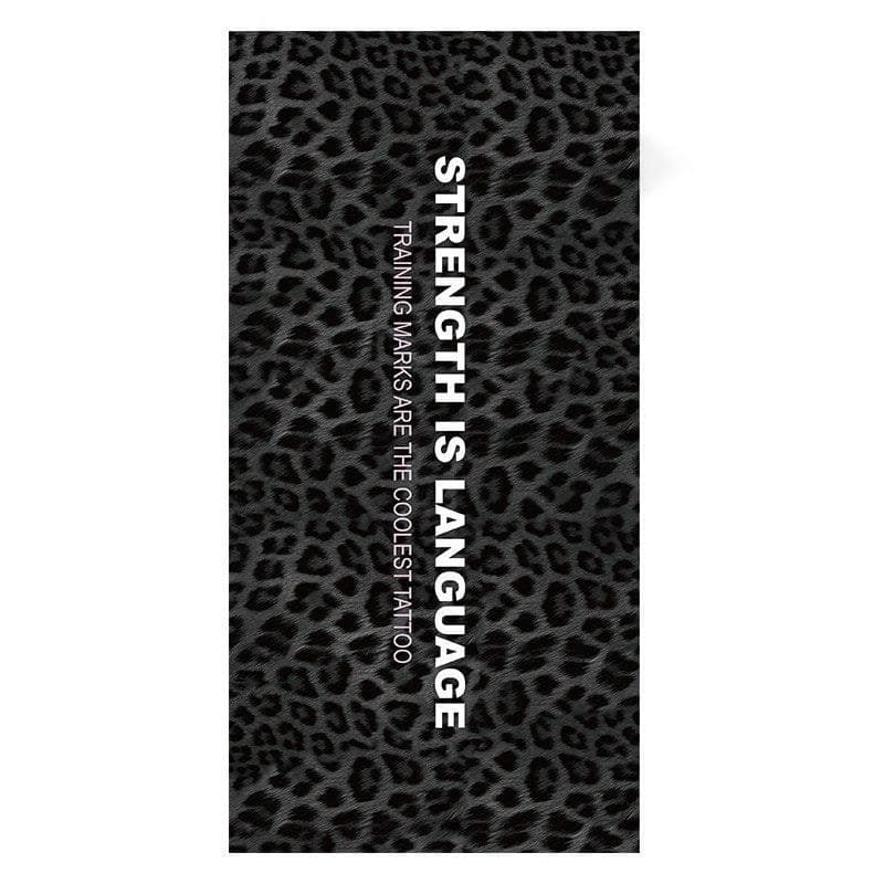 Toalha de Fitness com estampa de leopardo, toalha esportiva portátil absorvente de suor, secagem rápida, Yoga, natação,