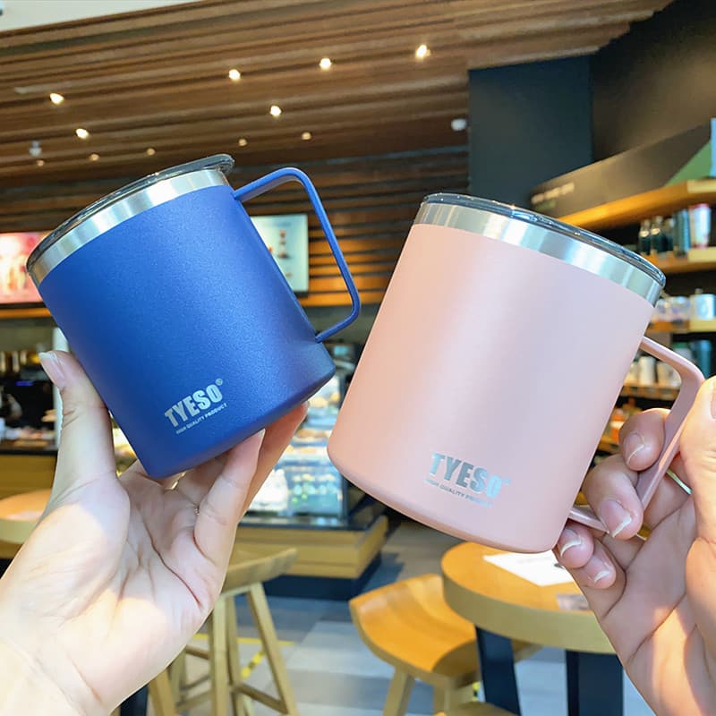 Nordic criativo xícara de café masculino feminino casal ins simples copo de água caneca de escritório aço inoxidável com