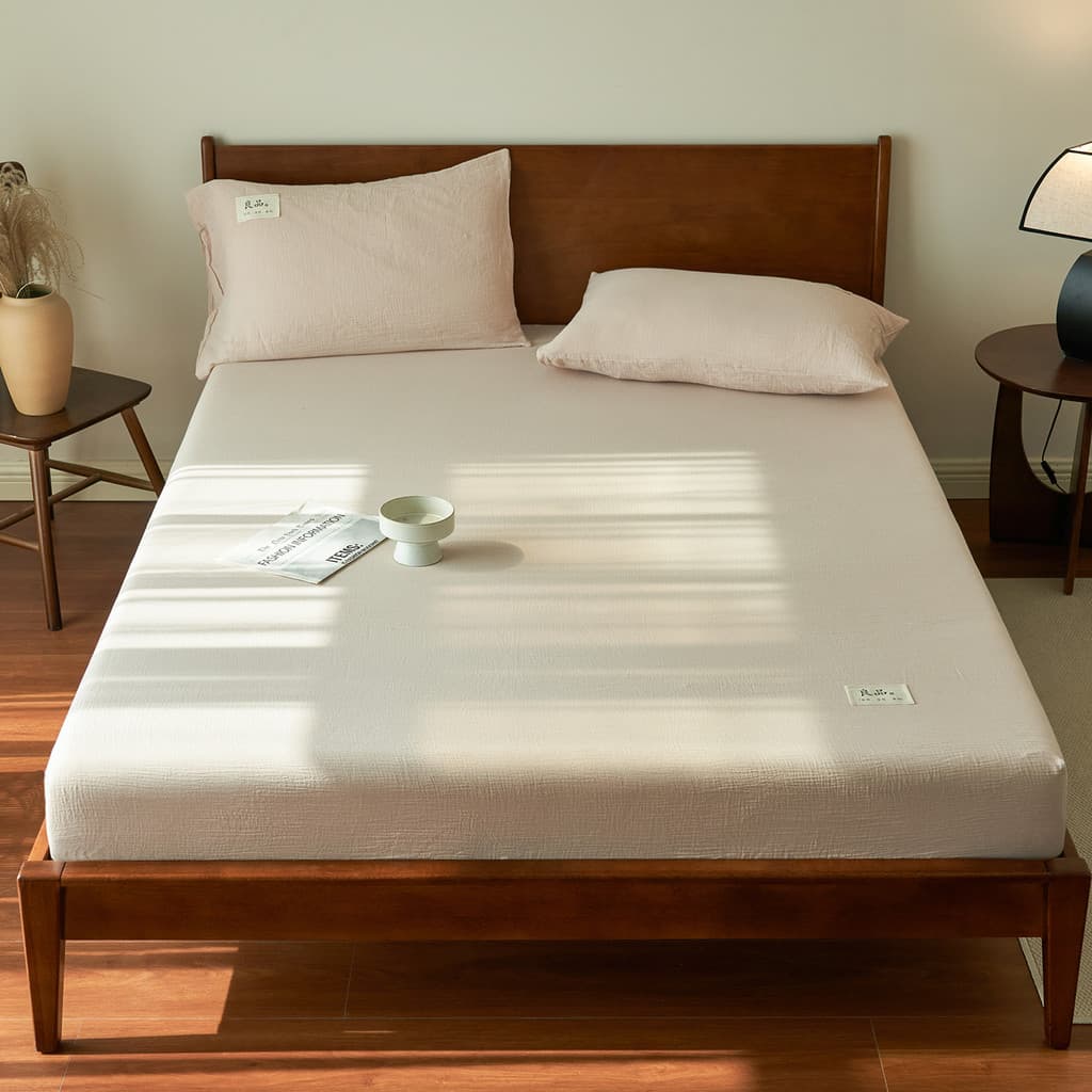 Lençol de algodão com fio de camada dupla, peça única, colcha de algodão puro, estilo lençol, capa de cama, conjunto de