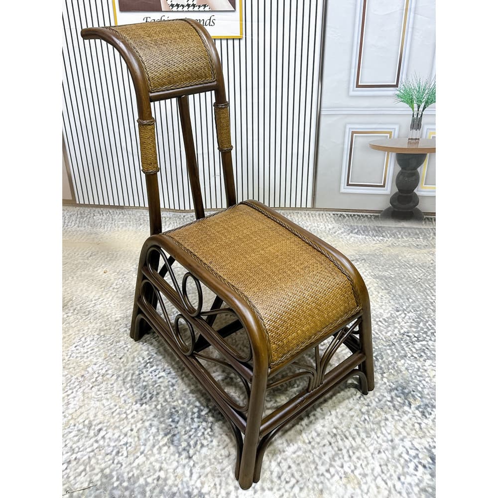 Indonésia Real Rattan tecelagem adulto casa sala de estar varanda móveis criativo forte Casual encosto alto assento orel