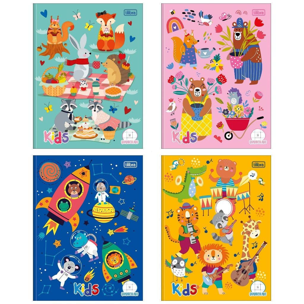Caderno Brochura Pedagógico Sapeca Quadriculado 1 x 1 cm 18,7 x 24,5 cm 40 folhas - Tilibra