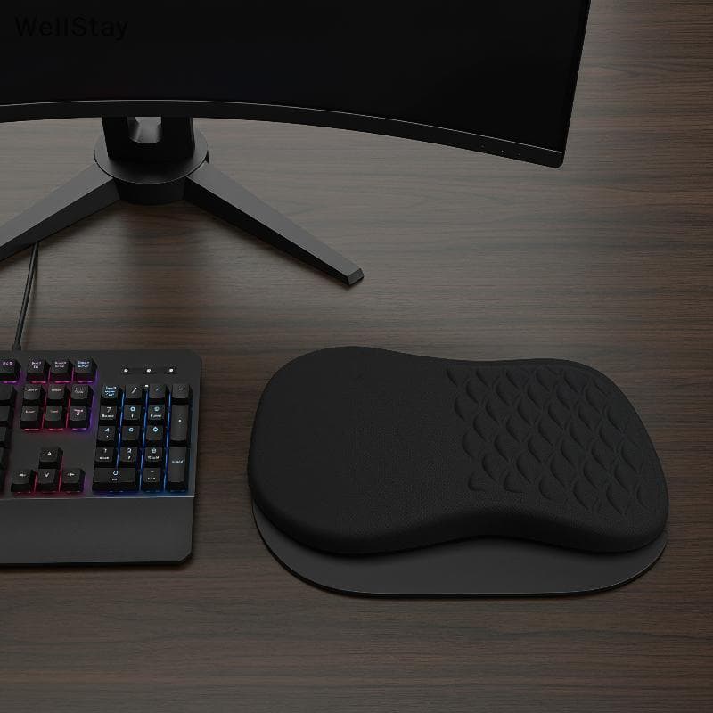 [WellStay] Mouse Pad Ergonômico De Espuma Viscoelástica Com Descanso De Pulso Base Antiderrapante Para Trabalhadores De