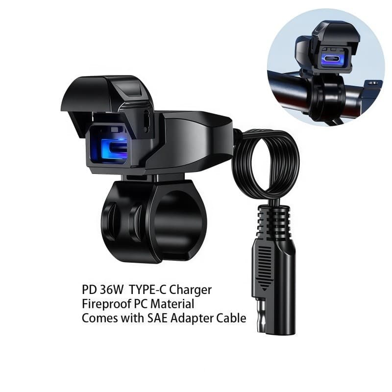 Carregador De Celular Para Moto Usb 3.0 Turbo Prova D'agua