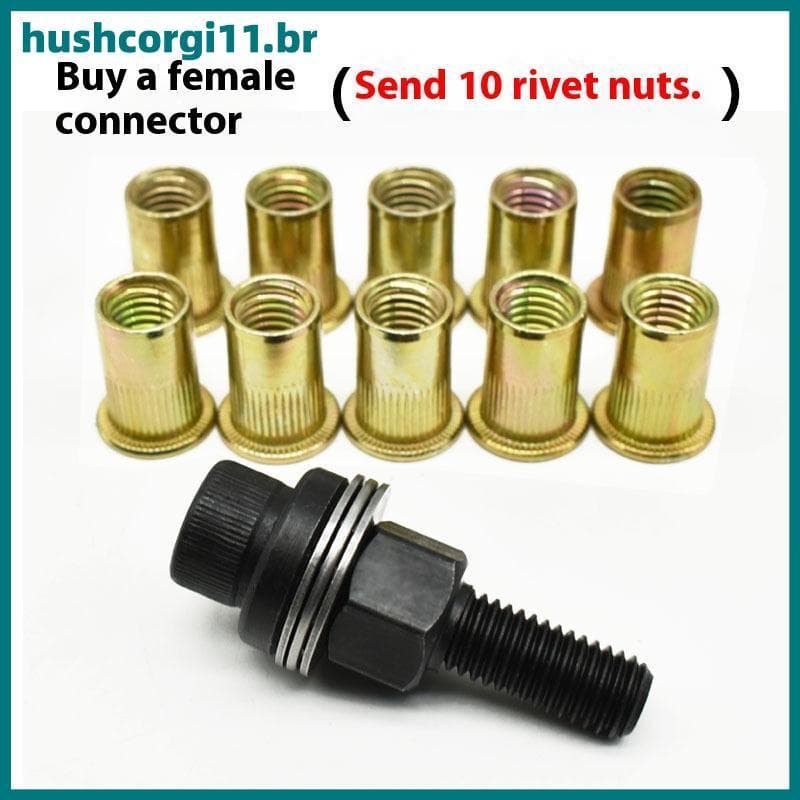 HUSH 11Pcs Conjunto De Ferramentas De Porca De Rebite Manual Para Porcas M3-M12 , Rebitador De Fácil Instalação BR
