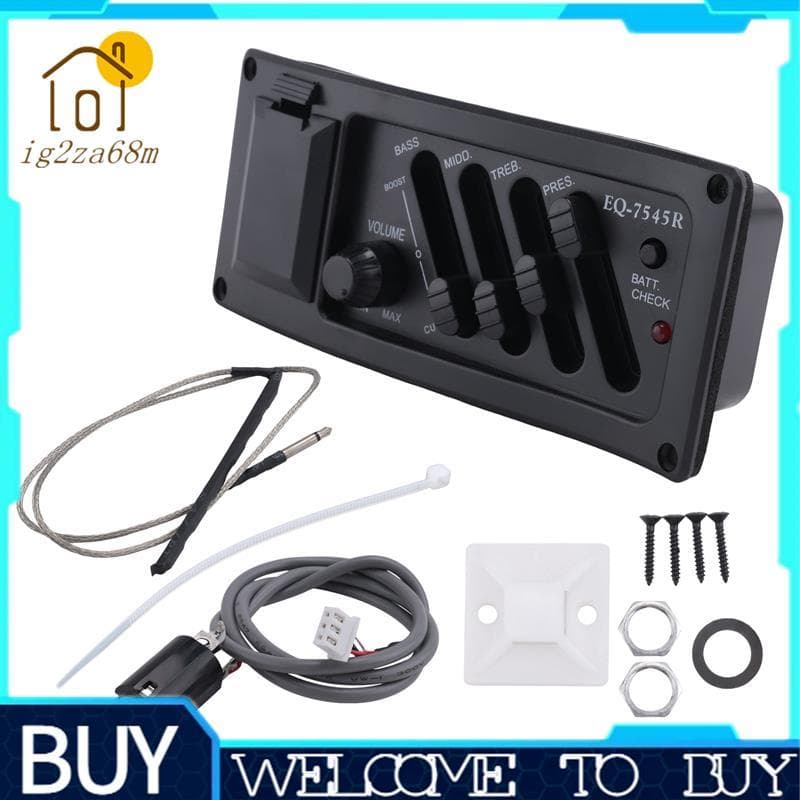 Amplificador De Pré-Guitarra Equalizador EQ 4 Bandas Acústico Piezo 7545r