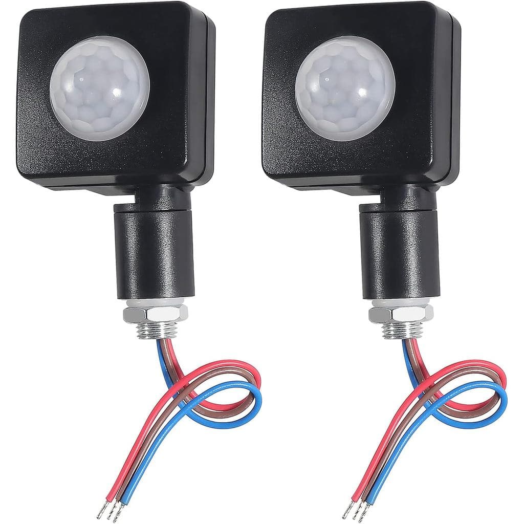 2PCS Sensor Infravermelho de Movimento PIR Ajustável para Corpo Humano, Detector de Movimento para Uso Interno e Externo