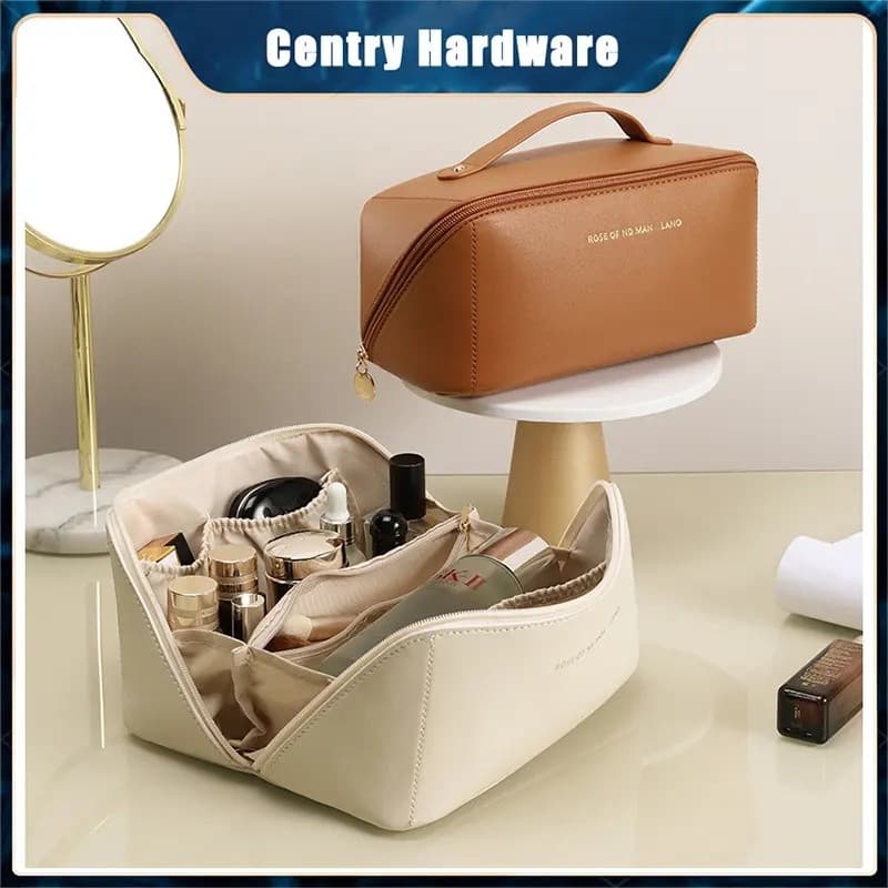 Bolsa de Cosméticos de Viagem de Grande Capacidade, Necessaire de Maquiagem Portátil para Mulheres, Impermeável, Multifu