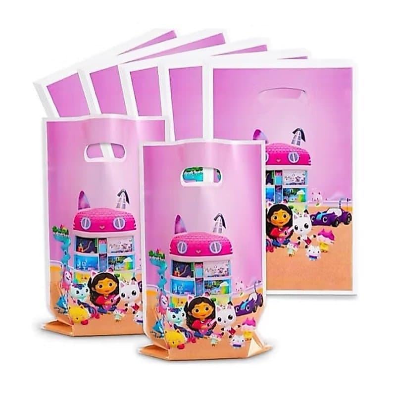Sacola Sacolinha Saquinho para doces lembrancinhas Casa Mágica da Gabby Gabby Dollhouse