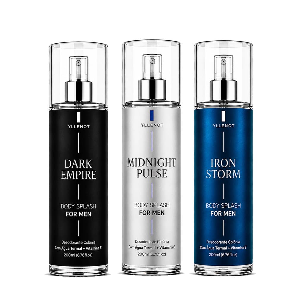 Kit Perfume Body Splash Masculino 200ml C/ 3 Unidades Desodorante Corporal Alta Fixação