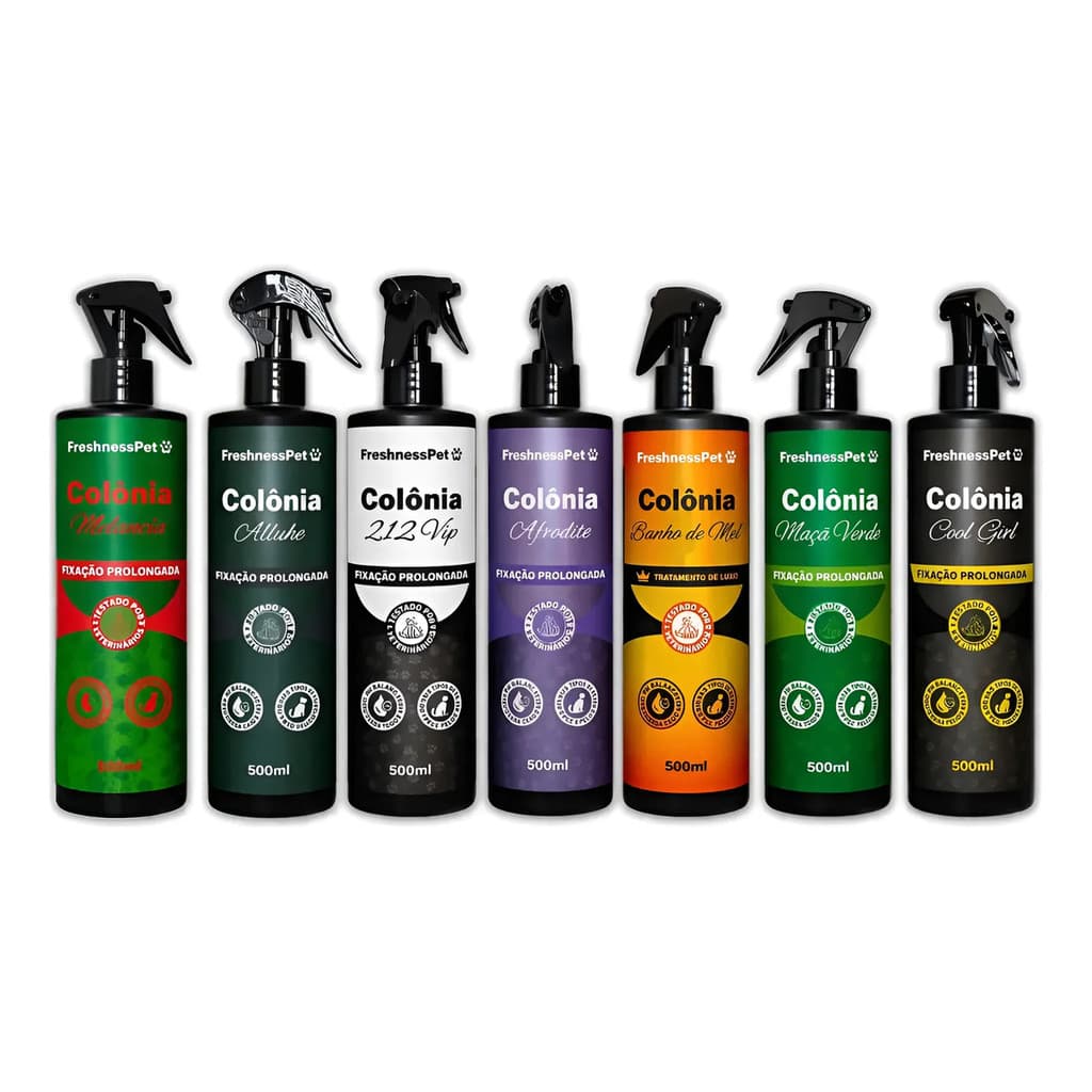 Colônias Pets Premium fixaçao prolongada 7 unidades 500ml Cada