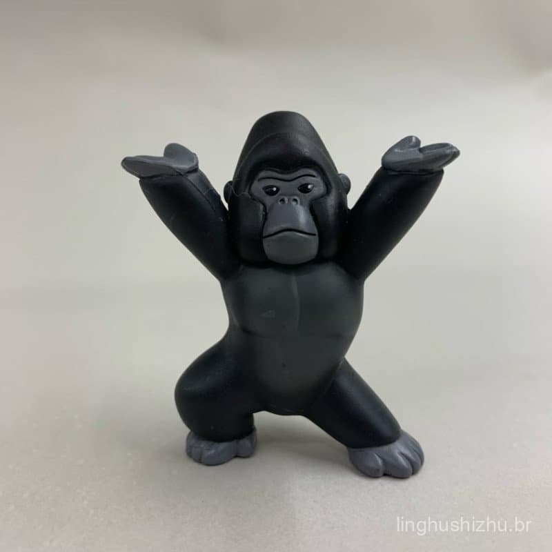 Produtos autênticos: Porta-canetas Encantador de Animal - Qualia Japan Série 1 - Porta-canetas Gorila - Ornamento de Mes