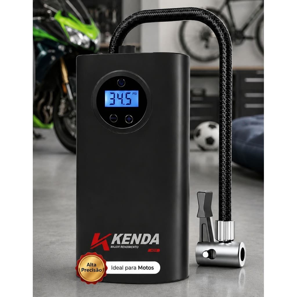 Calibrador de Ar Digital Mini Compressor Portátil Bike Moto