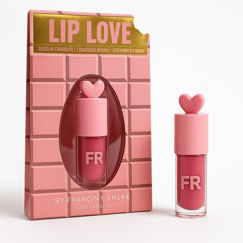 Gloss Lip Love Brilho Espelhado Efeito Bocão Hidratante Labial