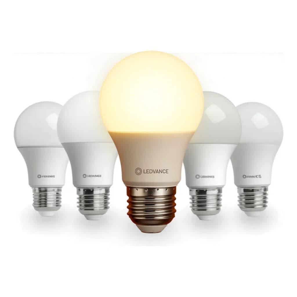 Kit 5 lampadas LED Bulbo E27 9w 3000k / 4000k / 6500k Ledvance luz amarela 3000k