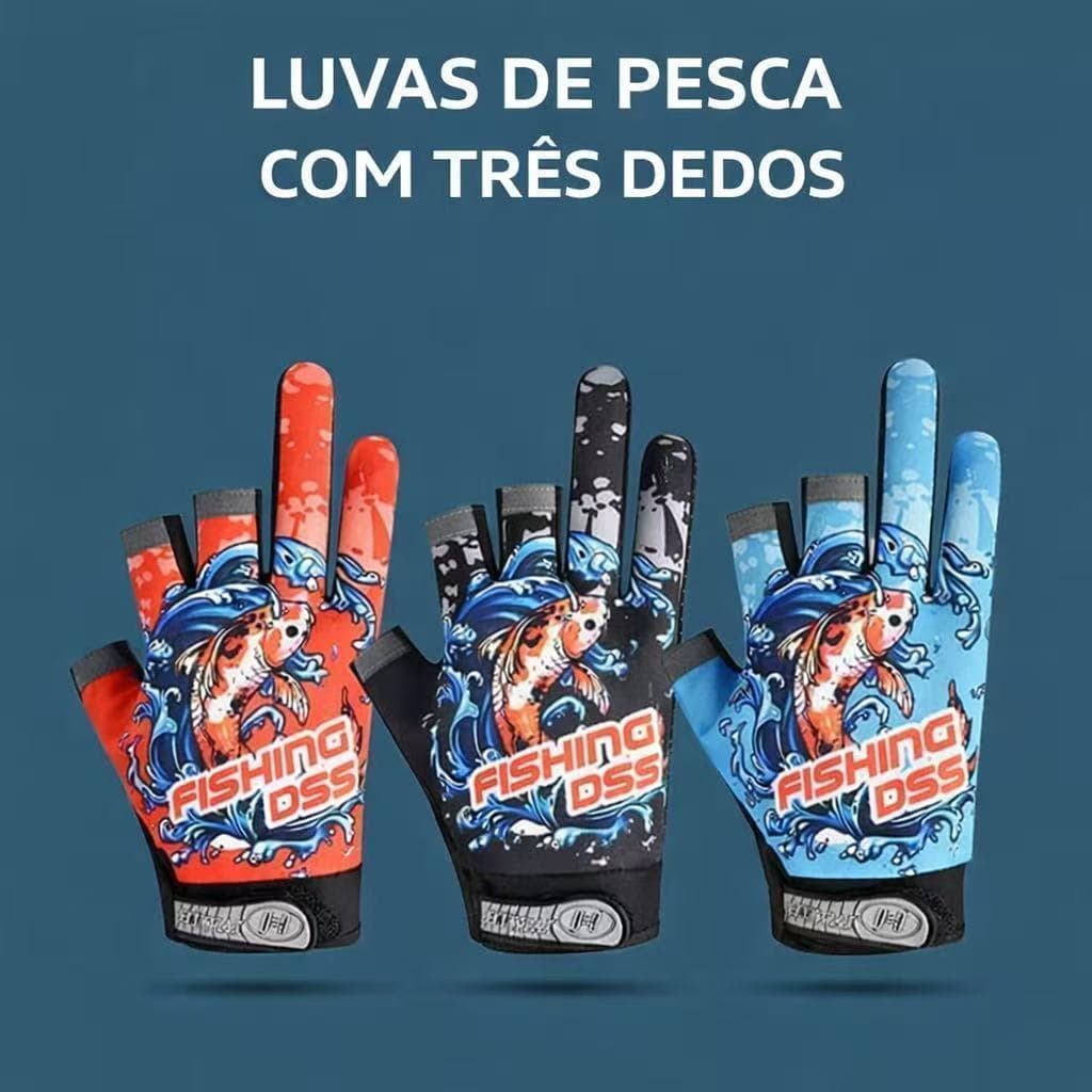 Luvas De Pesca Vazando Três Dedos Yafei Orvalho Expresso Escrita Respirável Antiderrapante