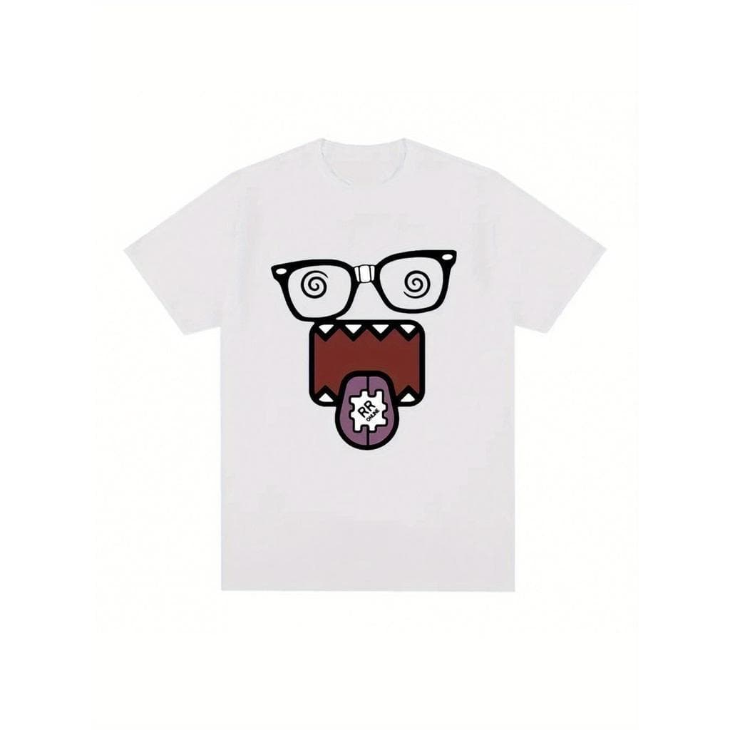 Camiseta Masculina Domo Kun com Estampa de Meme Divertida - Camiseta Casual Oversized