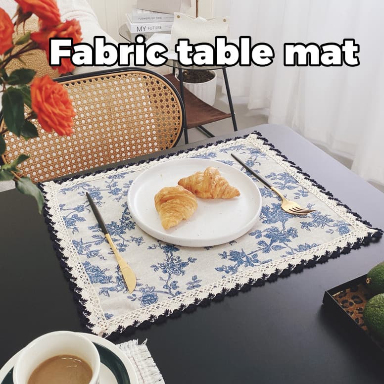 Tapete de pano de guardanapo simples francês para decoração de café
