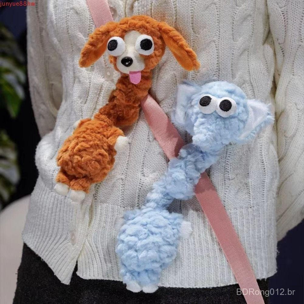 Pingente De Bolsa De Coelho JUNYUE , Chaveiro De Pelúcia De Macaco De Pescoço Longo De Cor Branca De Porco Rosa , Criati