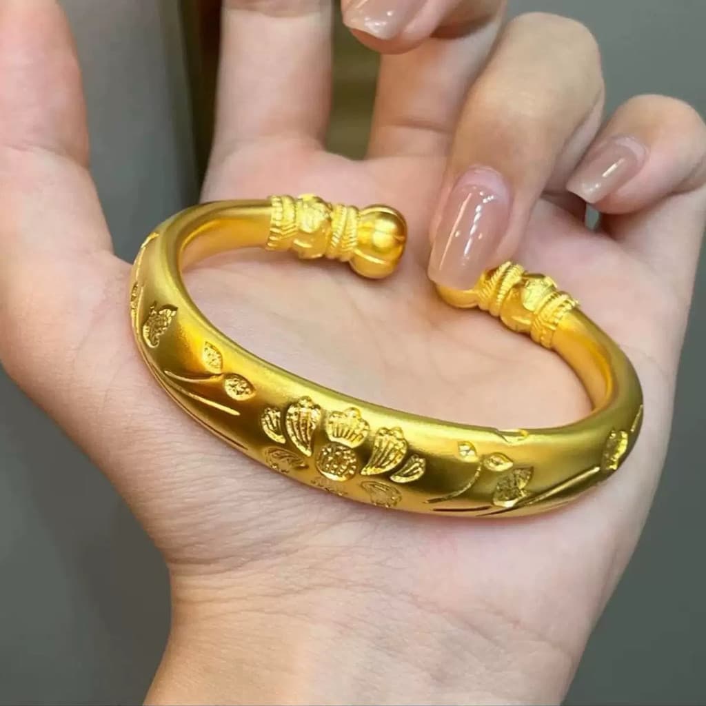 Aceitamos Reenvios: Nova Pulseira Feminina Estilo Chinês Tradicional com Motivos de Abóbora e Lótus, Bracelete Elegante