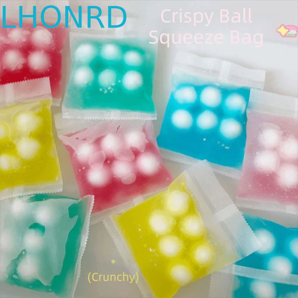LHONRD Bola Artesanal Crocante , Revestimento De Cera Crunch Som Sensorial Bolinho Mole , Redonda Saco De Aperto