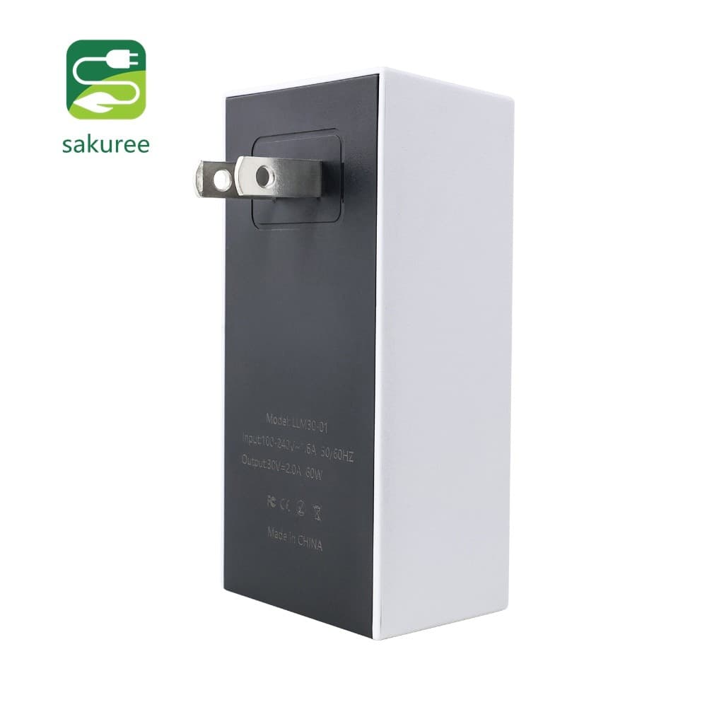 Adaptador De Fonte De Alimentação De Substituição De Proteção Contra Curto-Circuito Para Carregador De Parede 60W
