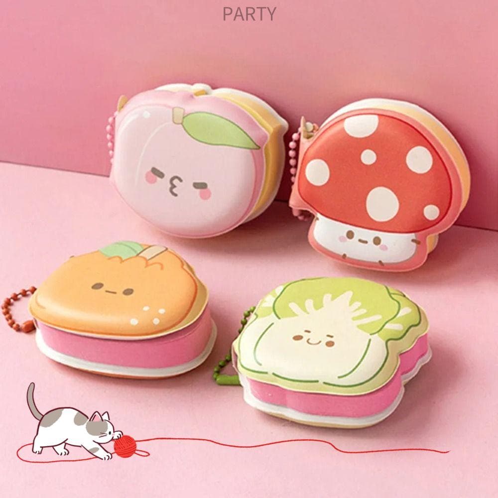 Festa 1pc Mini Caderno Planejador , Chaveiro Portátil Diário Bloco De Notas , Dos Desenhos Animados Kawaii Nota Pegajosa