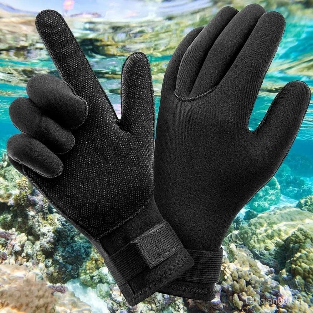 3mm Luvas De Roupa De Mergulho Térmica Anti Deslizamento Neoprene Surf Para Caça Submarina Natação Rafting Caiaque
