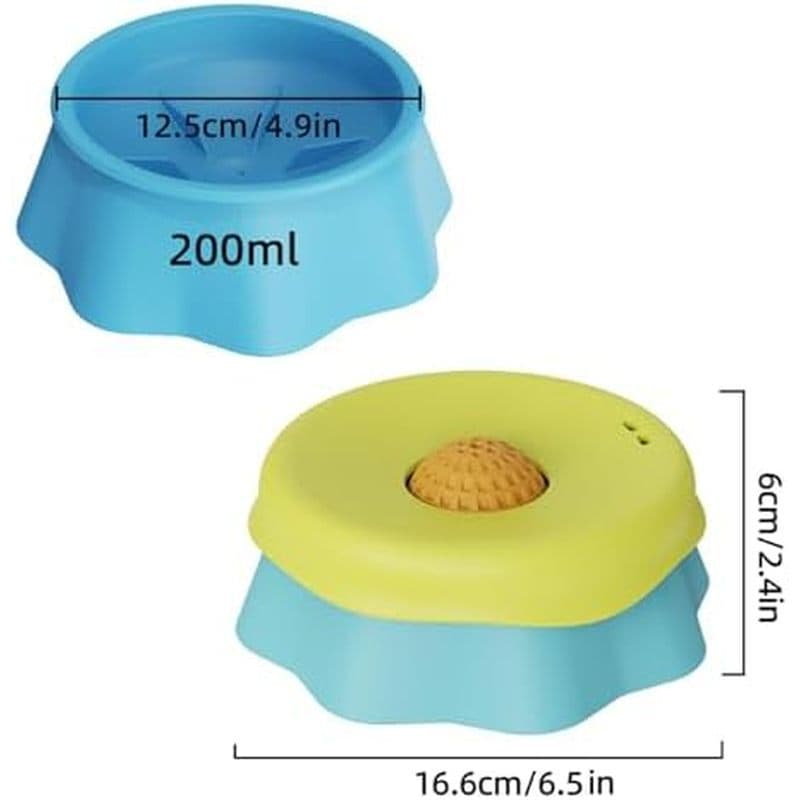 Tigela de alimentação lenta para cães com bola de lamber, tigela de comida lenta para cães de Silicone de qualidade alim