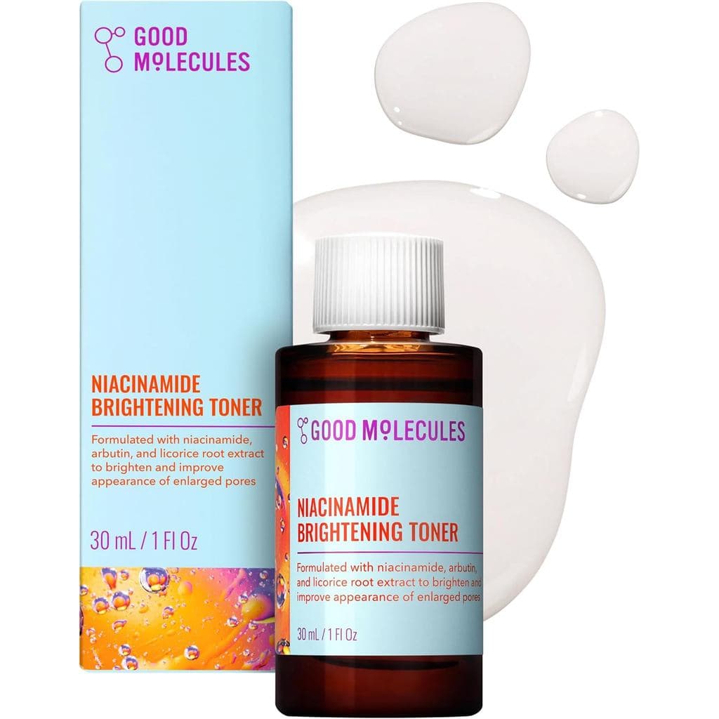 Tônico Iluminador com Niacinamida Good Molecules, Tamanho Viagem, 1 fl oz |   Ilumina e uniformiza a aparência do tom de