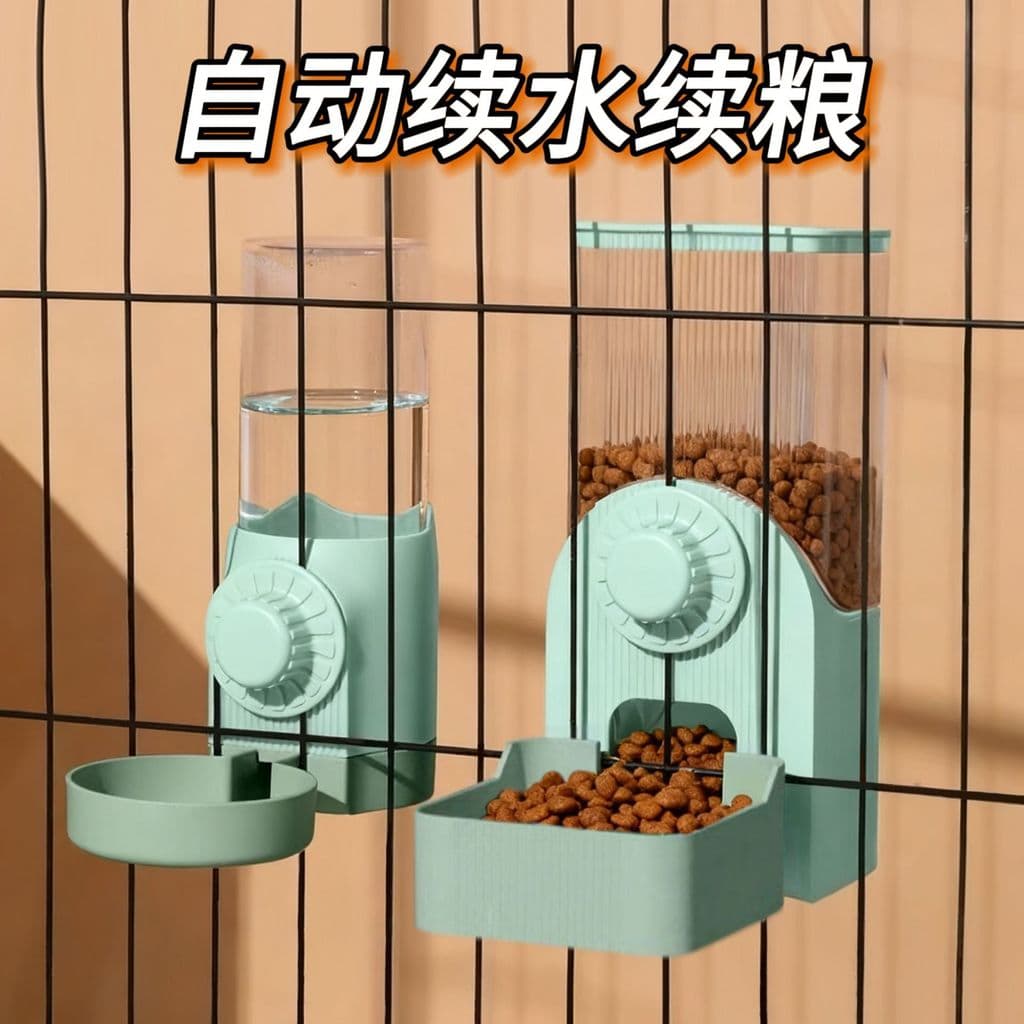Gaiola suspensa para animais de estimação, fonte potável, gaiola suspensa, tigela para cães, água potável, suprimentos p
