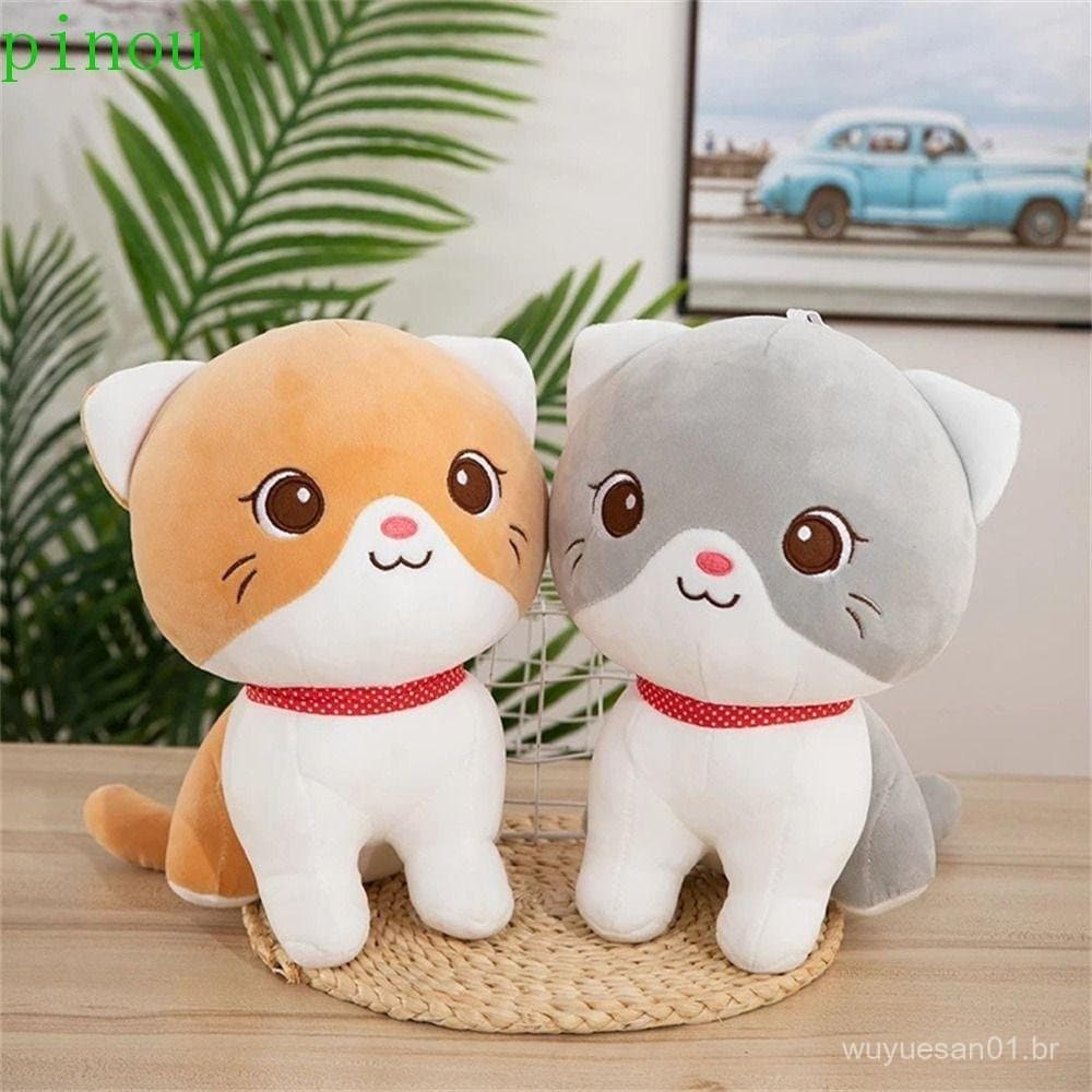 PINOU Gato Boneca De Pelúcia Meninos Meninas Macio Bonito 24CM Dormir Simulação Animal