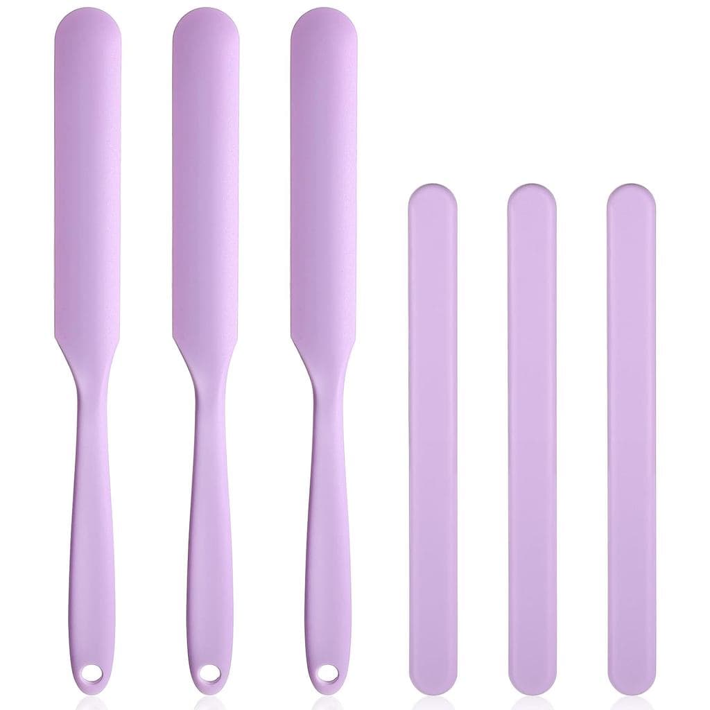 6 Espátulas de Silicone para Aplicação de Cera, Espátulas Antiaderentes para Depilação, Aplicadores de Cera, 2 Tamanhos