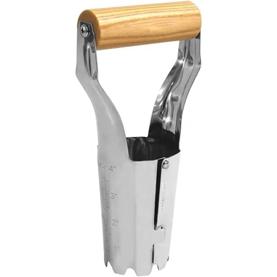 Ferramenta para Plantar Bulbos, Plantador Manual de Bulbos com Marcação de Profundidade de 4 Polegadas, Plantador de Bul