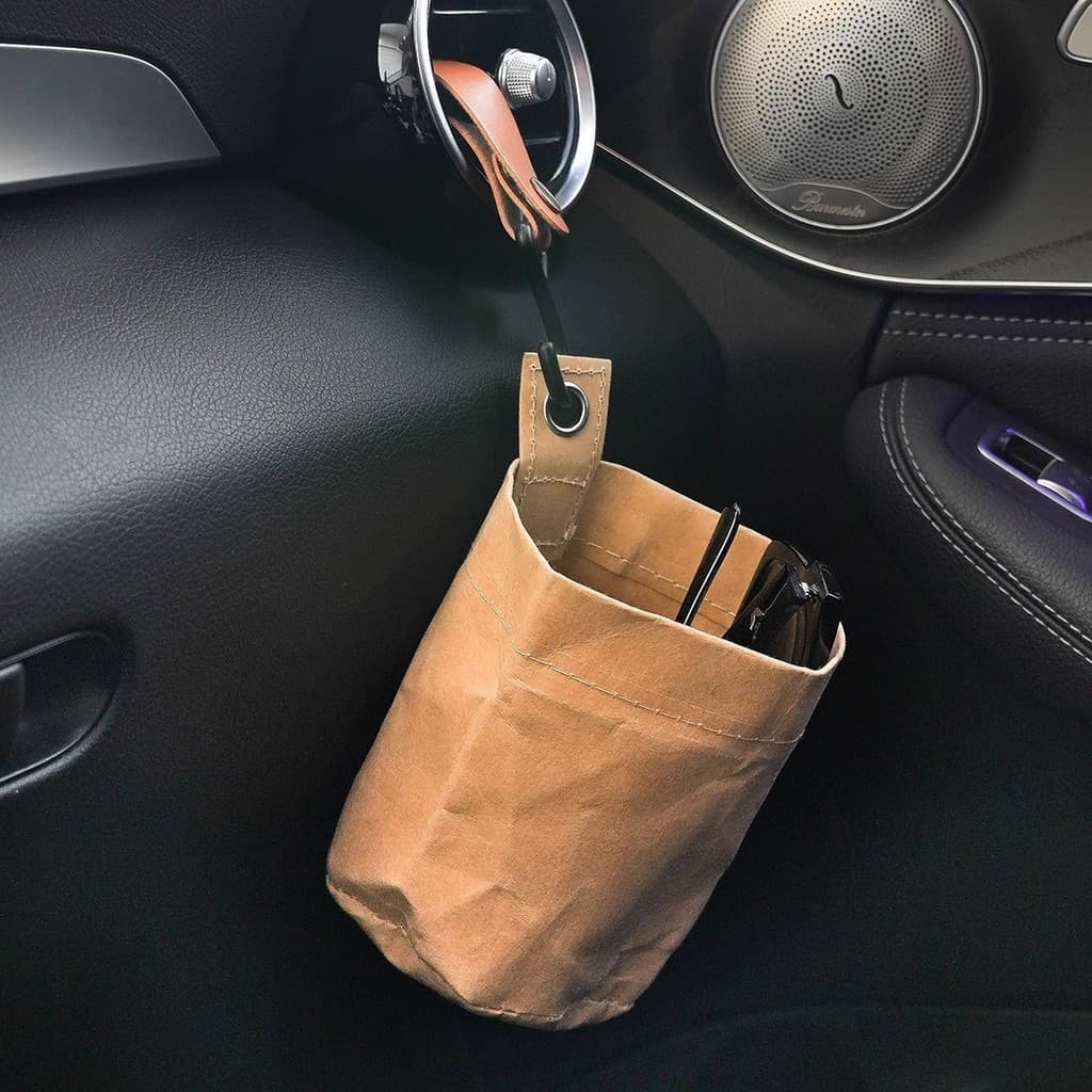 EM ESTOQUE: Bolsa de Armazenamento para Carro, Suporte para Copos, Lixeira Pequena para Saída de Ar Condicionado (Fila D