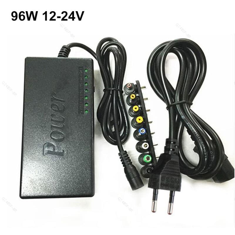 12V A 24V 96W AC DC Adaptador De Plugue Conversor De Carregador Portátil Ajustável BR24B