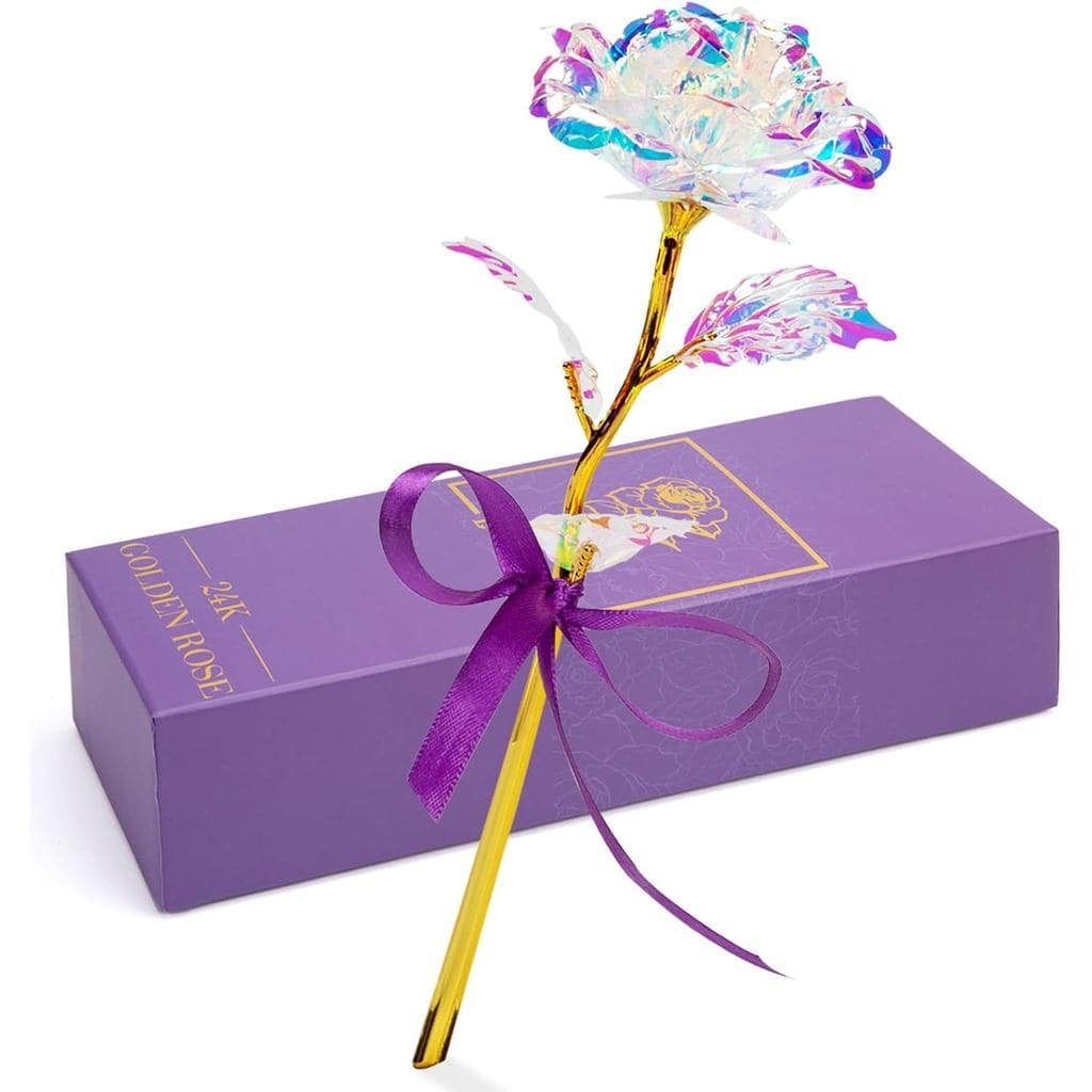 JOHOUSE Rosa Galáxia Artificial, Presentes para o Dia das Mães, Presentes para a Mãe, Rosa Eterna Galáxia em Vidro, Flor