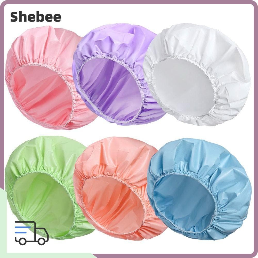 LUCKY-SHEBEE Toucas De Banho Impermeáveis , Touca De Cabelo Dupla Face Espessada Cosmética Reutilizável Para Mulheres