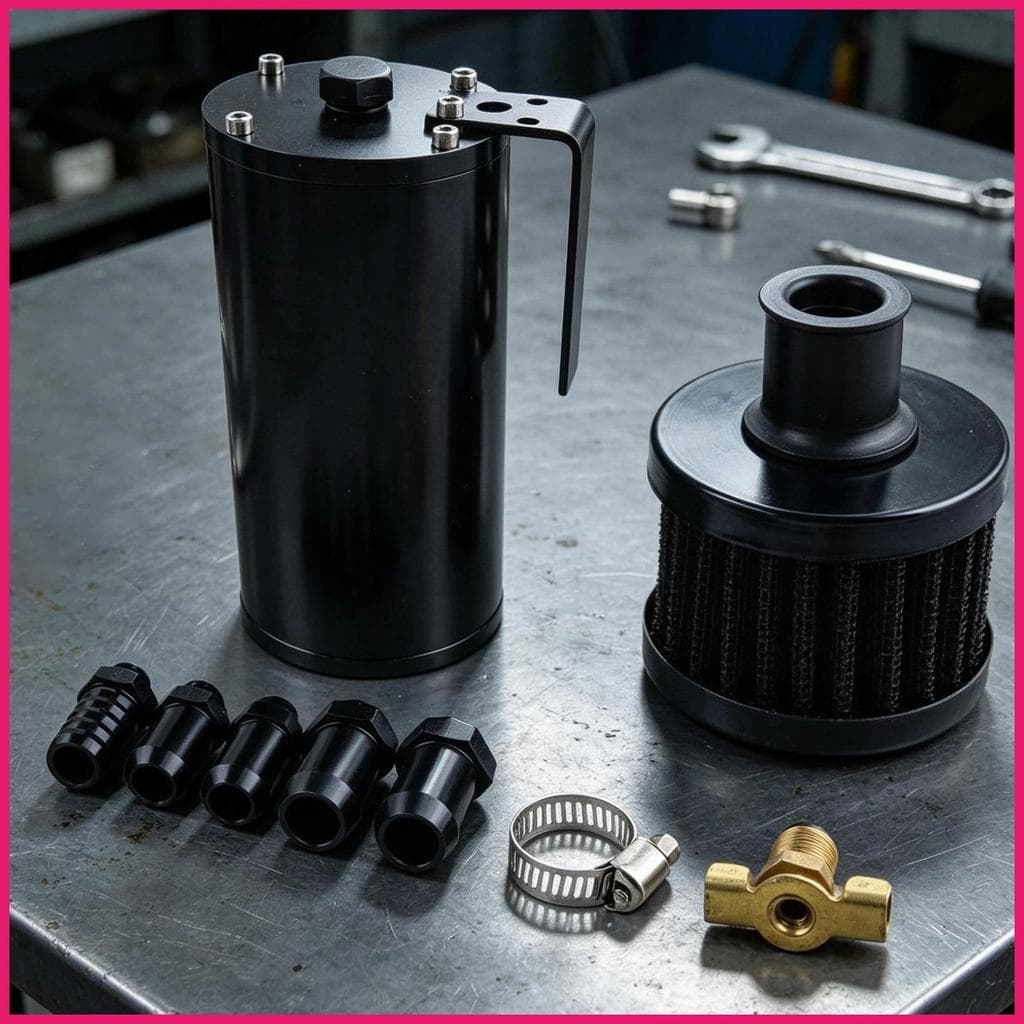 Captura De Óleo Pode Kit Liga De Alumínio Reservatório De Filtro De Respiro De Alto Fluxo Motocicleta Para terkibr Autom