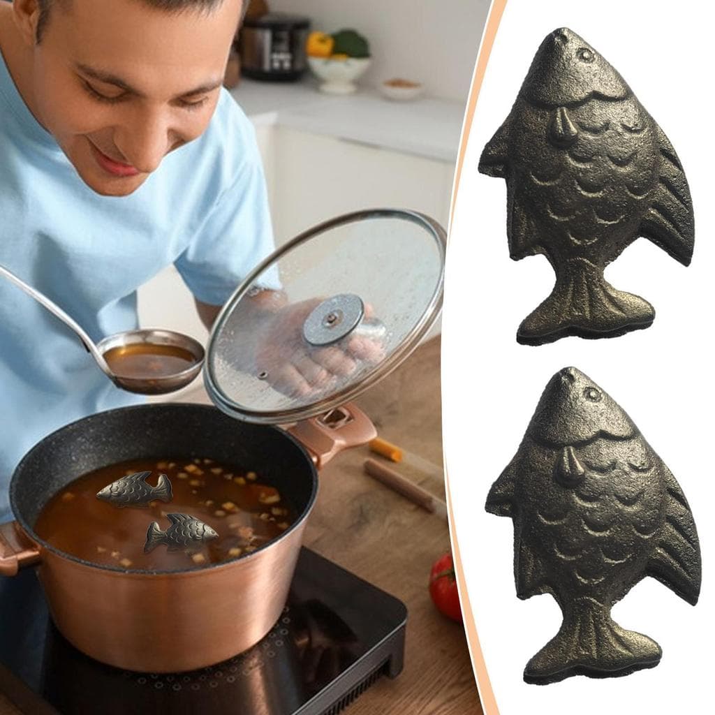 2 Pçs Peixe De Ferro Para Cozinhar Ferramenta Suplemento Natural Reutilizável Solução De Suporte Dietético Mulheres Vega