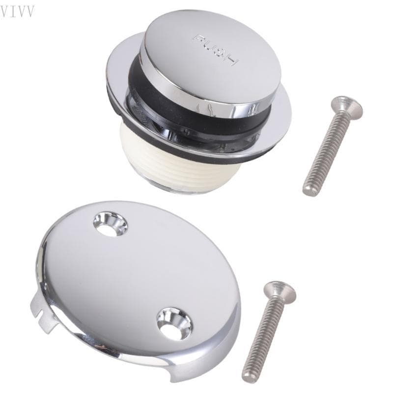 Conjunto Drenagem Banheira Aço Inoxidável VIVV Kit Alavanca Viagem