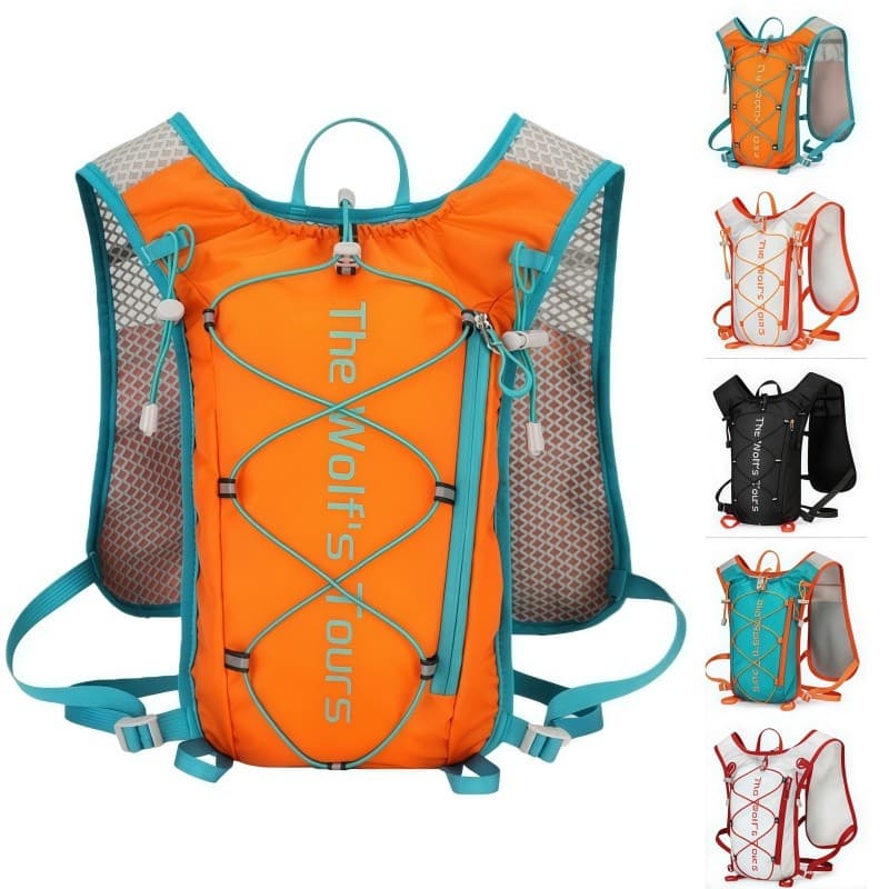 Mochila Colete Esportiva Leve Impermeável para Ciclismo Corrida Maratona Trilha Montanha