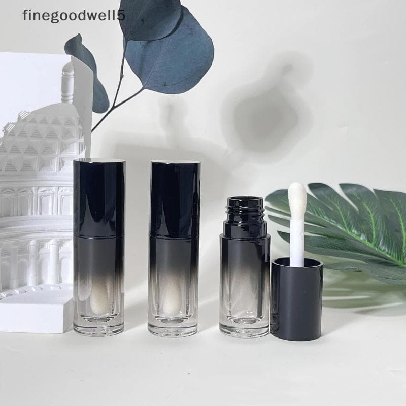 Finegoodwell5 1/5 Pcs Tubos Vazios De Brilho Labial Redondos 6ml Labiais Com Polegar Escova Recipiente Garrafas Tubo Usa