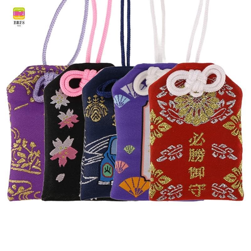 5 Peças Japonês Omamori Saquinho Sorte Amuleto Encantos Para Saúde/Educação/Amor/Sucesso/Segurança De Trânsito , 5 Estil