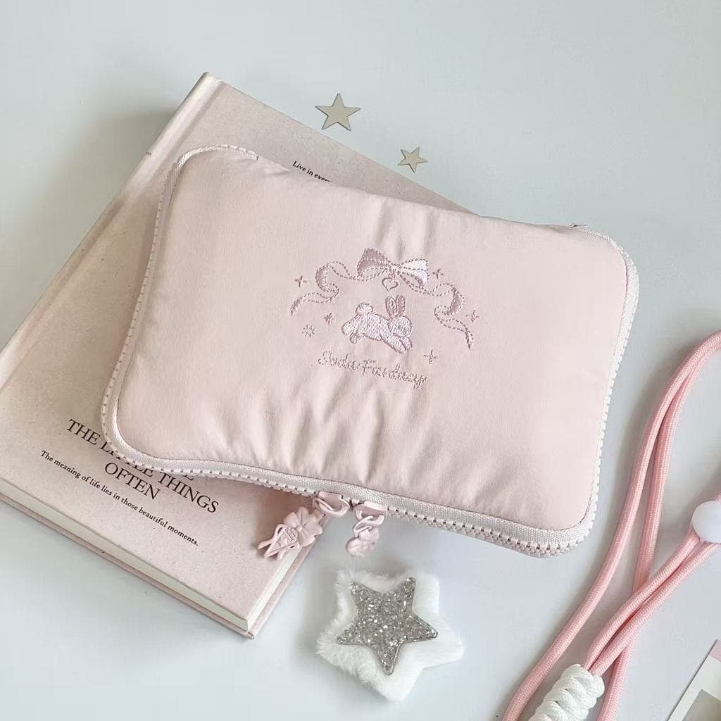 Porta-cartões de coelho de balé, bolsa de armazenamento de documentos, estilo Halter, pescoço, alto valor, viagem, peque