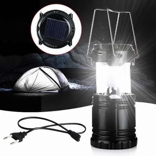 Lampião Luminária Carregador Solar Camping Usb Led Lanterna
