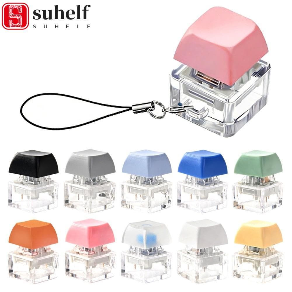 SUHELF Chaveiro Fidget , Sem Luzes DIY Teclado Dedo Tampas , Alívio Do Estresse Teclas Botão Clicker Brinquedo