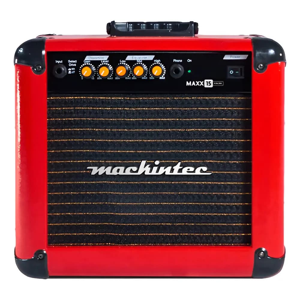 Caixa De Som Amplificador Mackintec Maxx 15 Vermelho 110/220