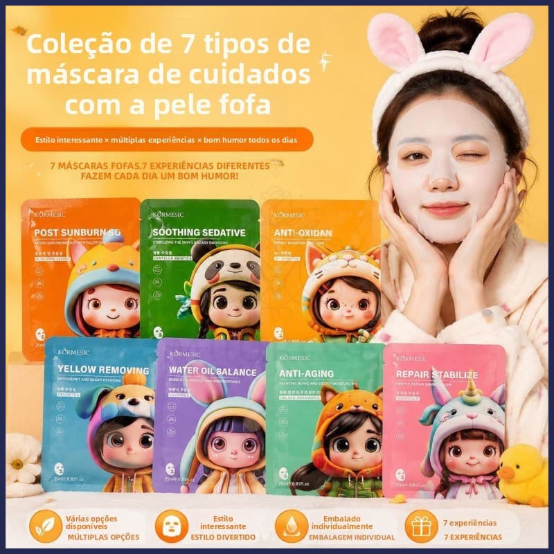 MIIUROSEMáscara Facial Hidratante e Equilibrante, um produto campeão de vendas no comércio internacional, hidrata profu